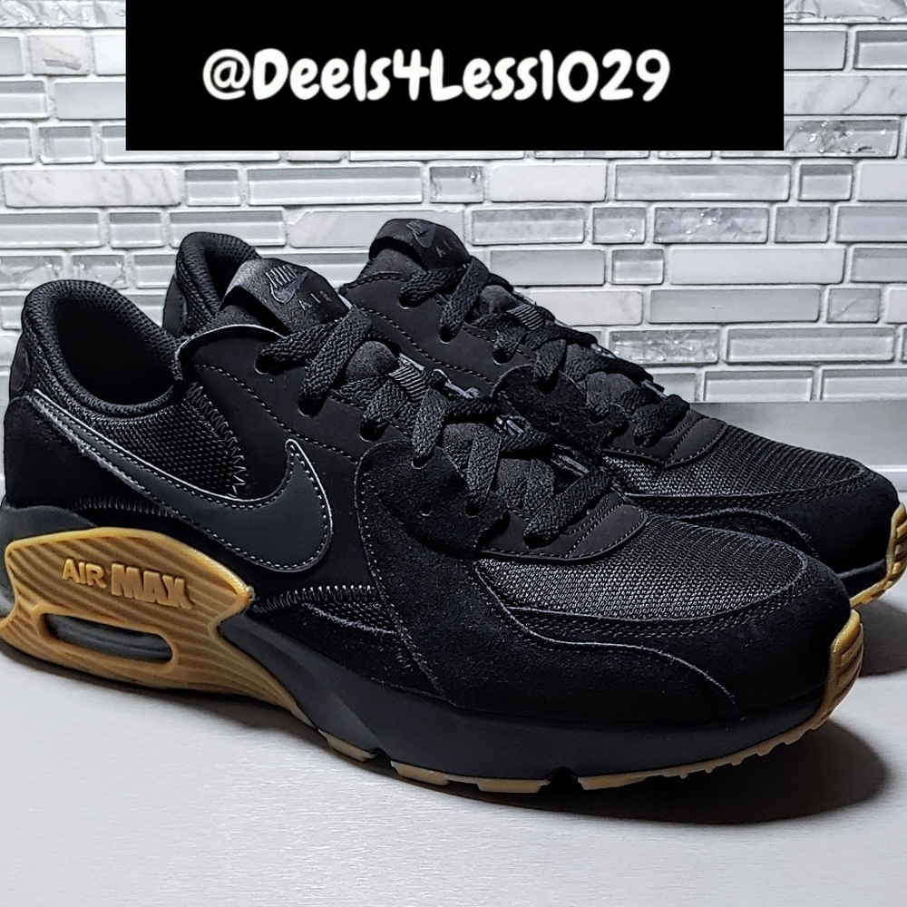 Nike Air Max Excee Running Mens Black Anthracite Gum Brown - Picture 3 of 6